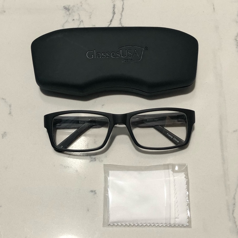 NWOT Glasses USA Capri Brian Glasses Black 53 18-40